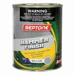 Septone® Hammer Finish Paint, Silver - 1 Litre
