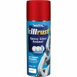 Wattyl Killrust Epoxy Gloss Enamel Aerosol Paint, Delicious Red - 300g