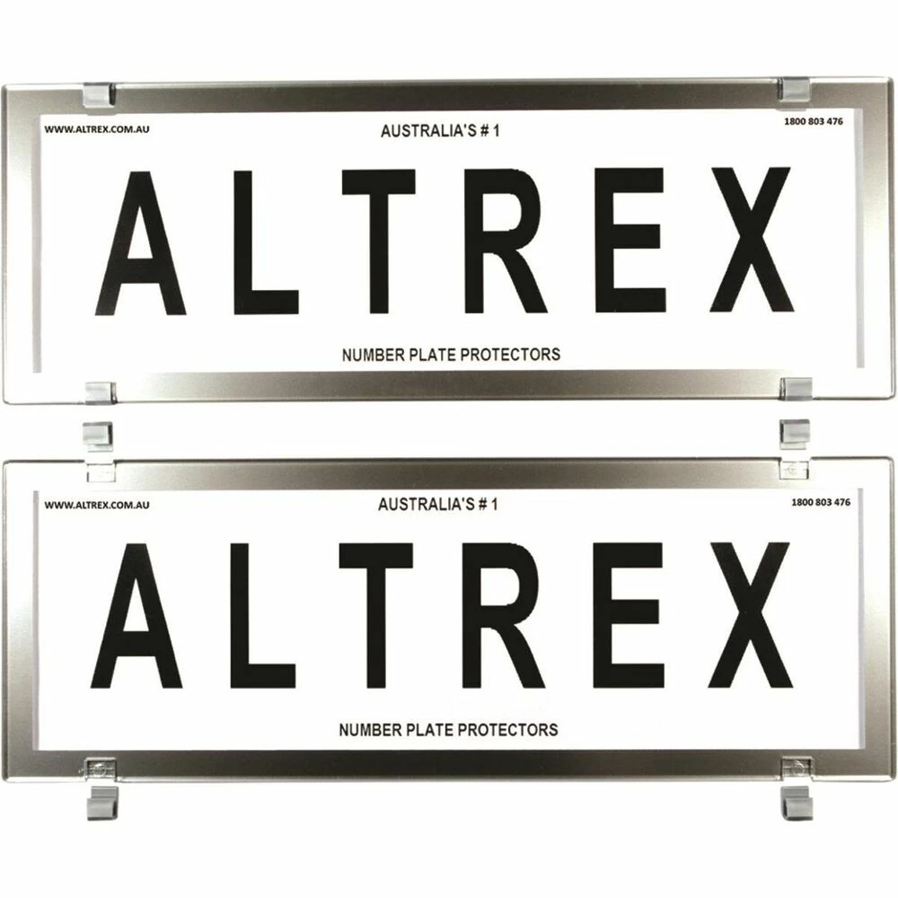 Altrex Number Plate Protector - 6 Figure Clear Chrome 1 Altrex Number Plate Protector - 6 Figure Clear Chrome