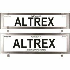 Altrex Number Plate Protector - 6 Figure Chrome No Lines 6PCC