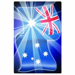 Hot Stuff Sticker Aussie Flag, Vinyl