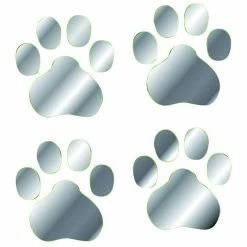 Hot Stuff Sticker Paw Prints, Chrome