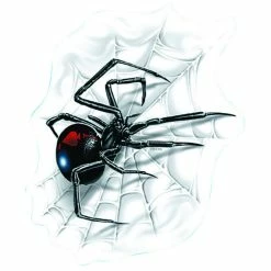 Hot Stuff Sticker Spider With Web, Vinyl