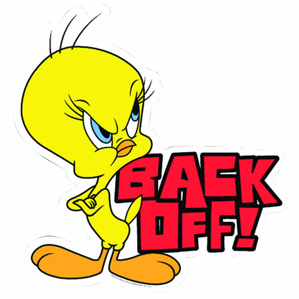 Hot Stuff Sticker Tweety Back Off, Vinyl 1 Hot Stuff Sticker Tweety Back Off, Vinyl