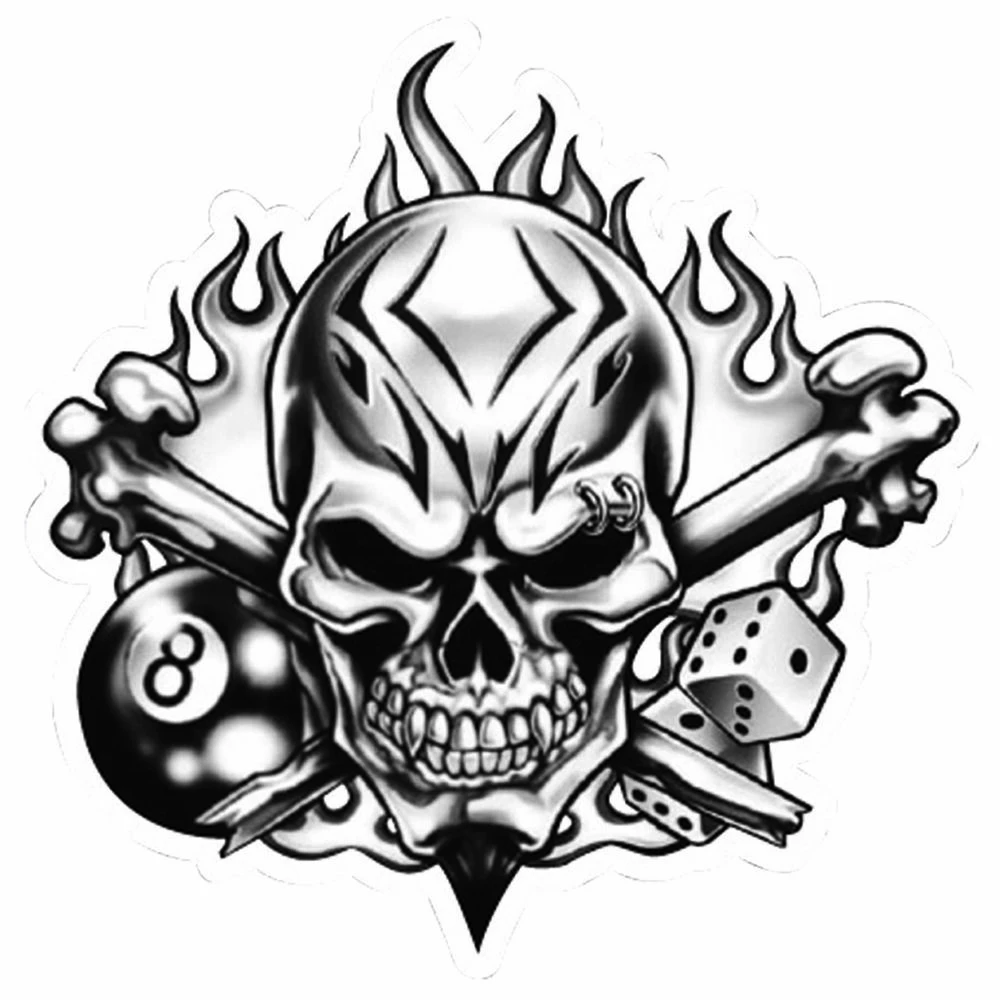 Hot Stuff Sticker Skull 8 Ball, Vinyl 1 Hot Stuff Sticker Skull 8 Ball, Vinyl