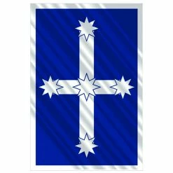 Hot Stuff Sticker Eureka Flag, Chrome