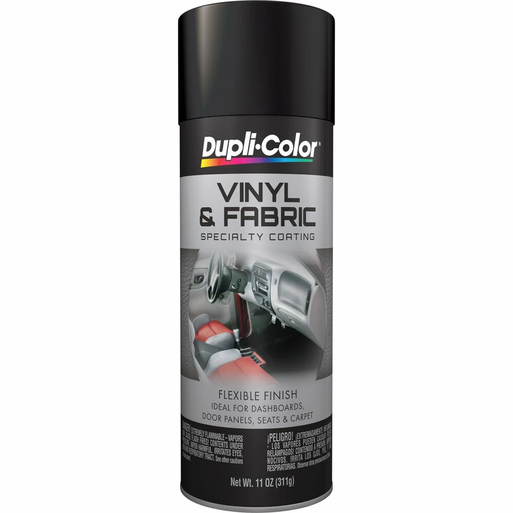 Dupli-Color Vinyl And Fabric Aerosol Paint, Flat Black - 311g 1 Dupli-Color Vinyl And Fabric Aerosol Paint, Flat Black - 311g