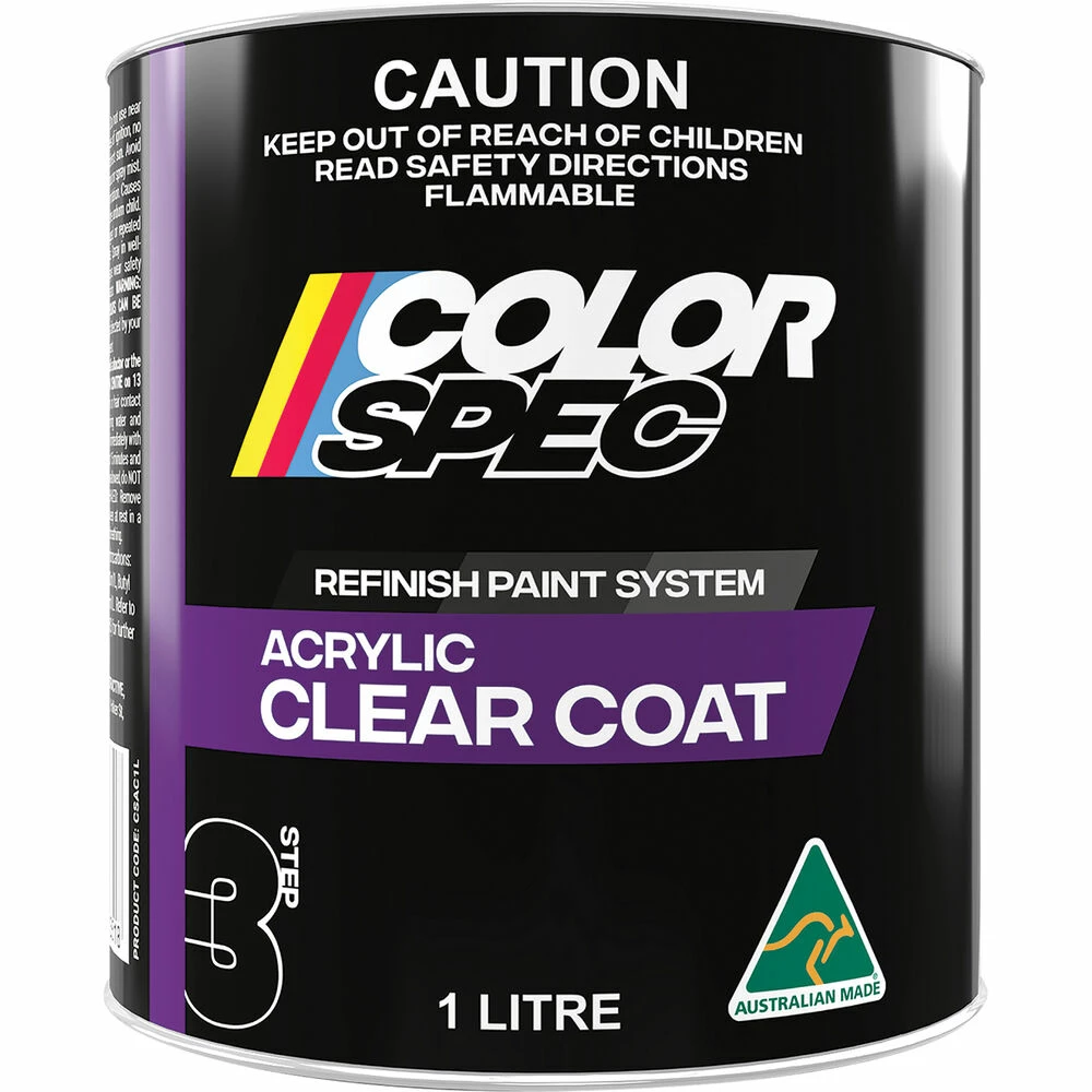 COLORSPEC Paint - Acrylic, Clear Coat - 1 Litre 1 COLORSPEC Paint - Acrylic, Clear Coat - 1 Litre