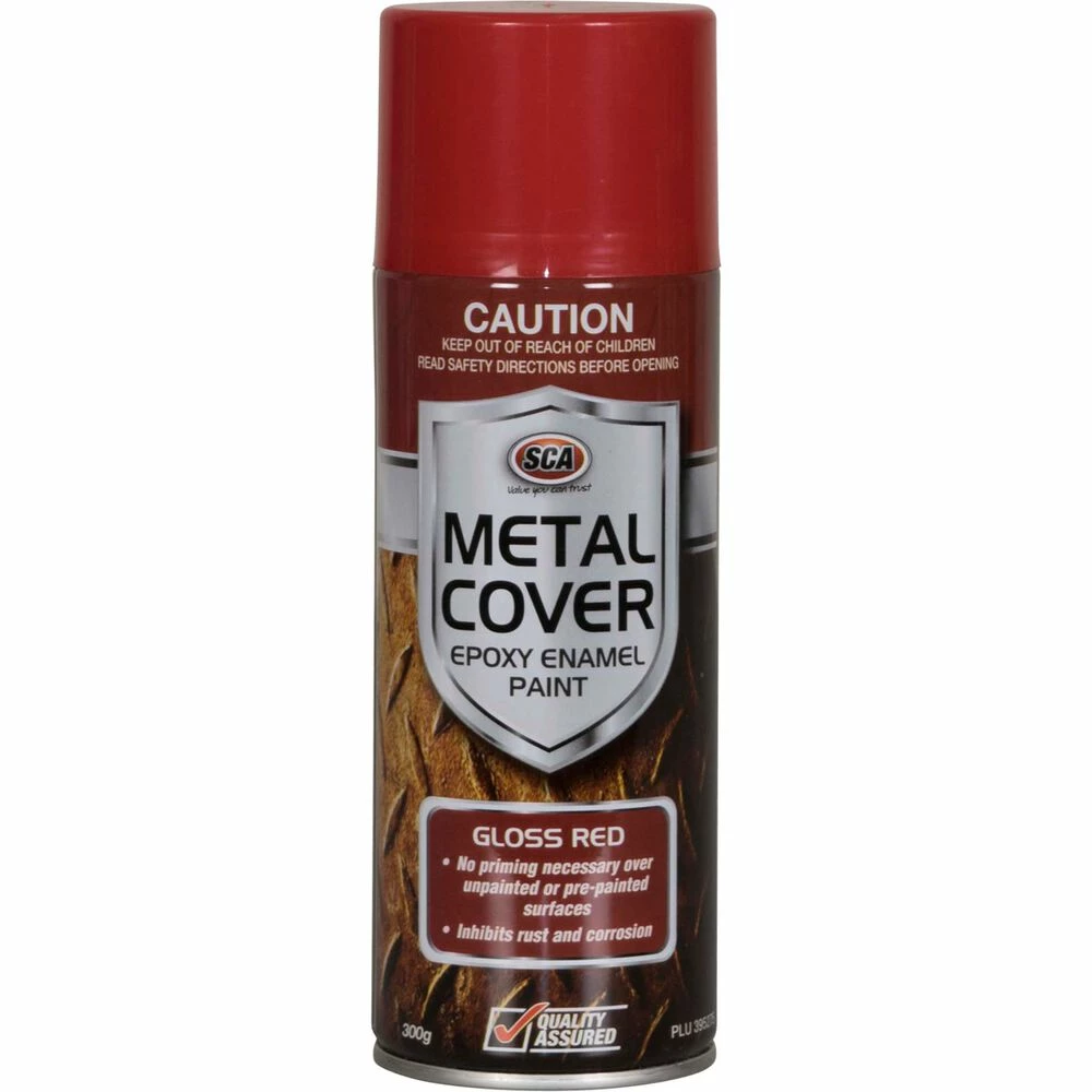 SCA Metal Cover Enamel Rust Paint, Gloss Red - 300g 1 SCA Metal Cover Enamel Rust Paint, Gloss Red - 300g