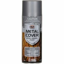 SCA Metal Cover Enamel Rust Paint, Silver - 300g