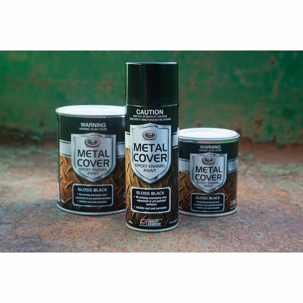 SCA Metal Cover Enamel Rust Paint, Gloss White - 300g 4 SCA Metal Cover Enamel Rust Paint, Gloss White - 300g - Image 4