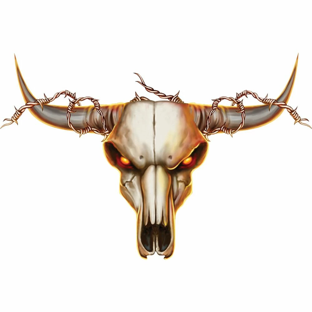 Hot Stuff Sticker - Cow Skull, Vinyl 1 Hot Stuff Sticker - Cow Skull, Vinyl