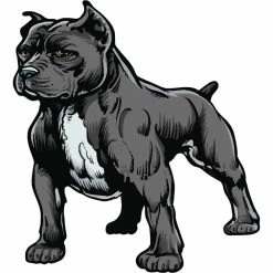 Hot Stuff Sticker - Pitbull Portrait, Vinyl