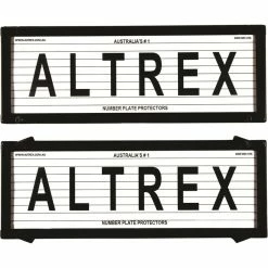 Altrex Number Plate Protector - 6 Figure Black With Lines 6L