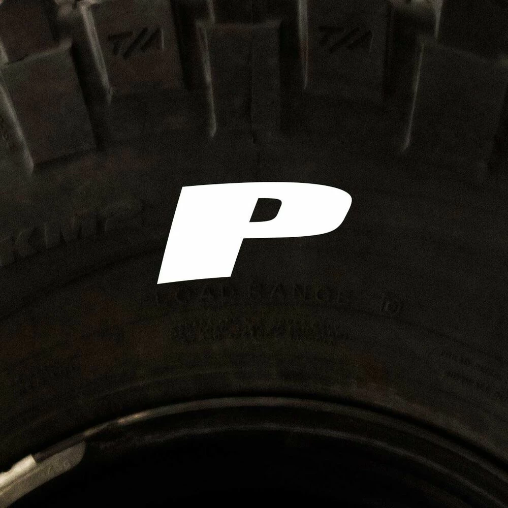 Tire Stickers - Letter P 1 Tire Stickers - Letter P