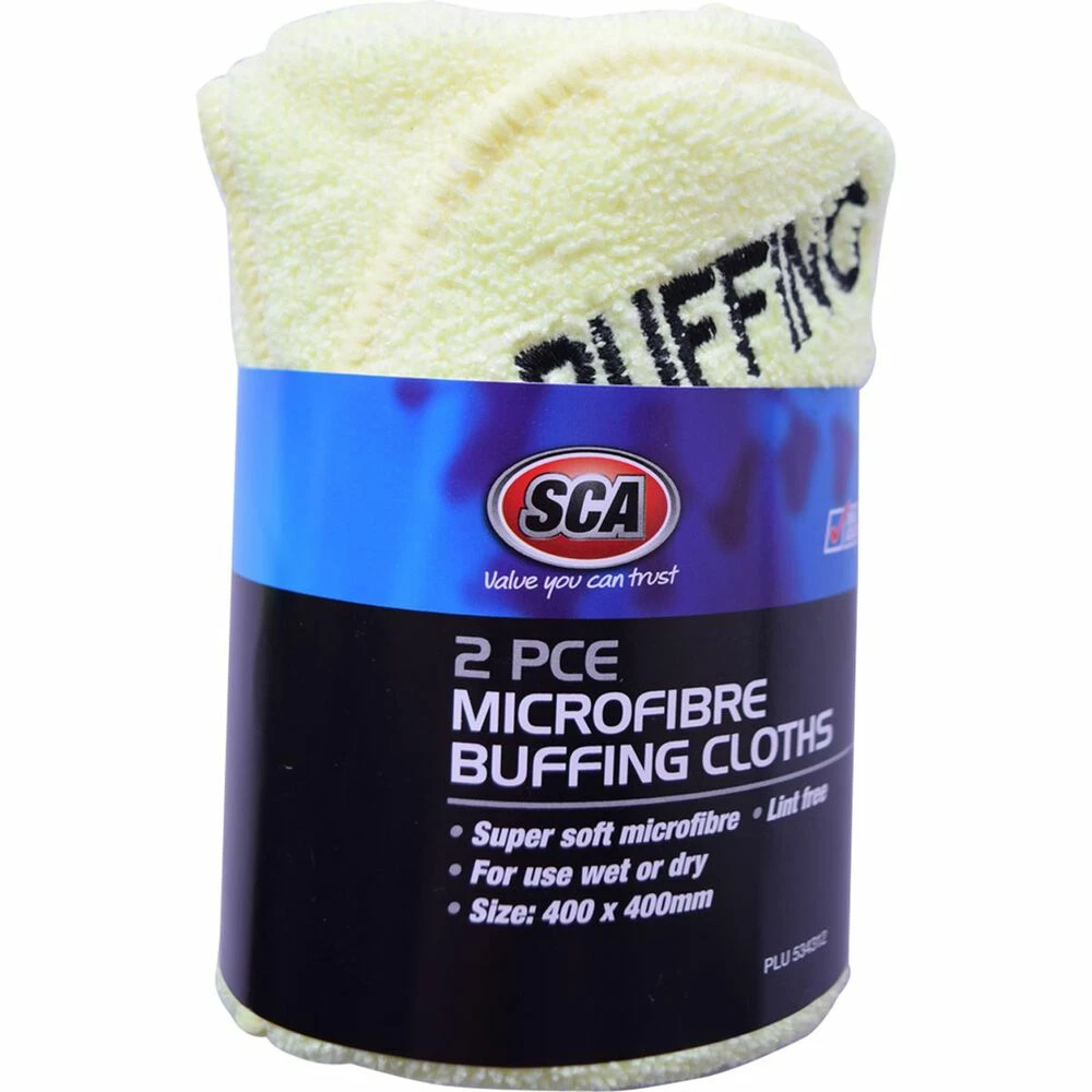 SCA Microfibre Buffing Cloths 2 Pack 2 SCA Microfibre Buffing Cloths 2 Pack - Image 2