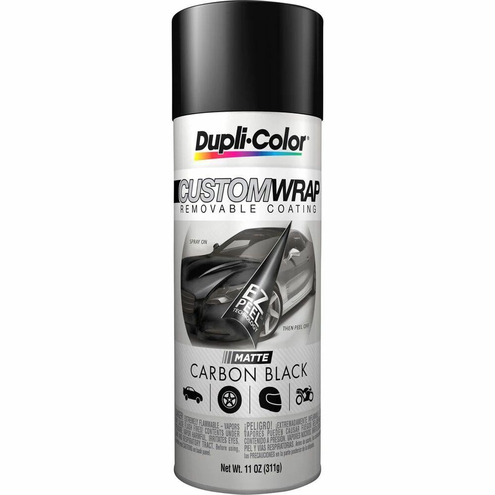 Dupli-Color Aerosol Paint Custom Wrap, Matte Carbon Black - 311g 1 Dupli-Color Aerosol Paint Custom Wrap, Matte Carbon Black - 311g