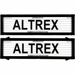 Altrex Number Plate Protector 6 Figure Black Dual Slimline Lined 6LPDB