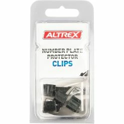 Altrex Number Plate Protector Replacement Clips Black Push On 4 Pack