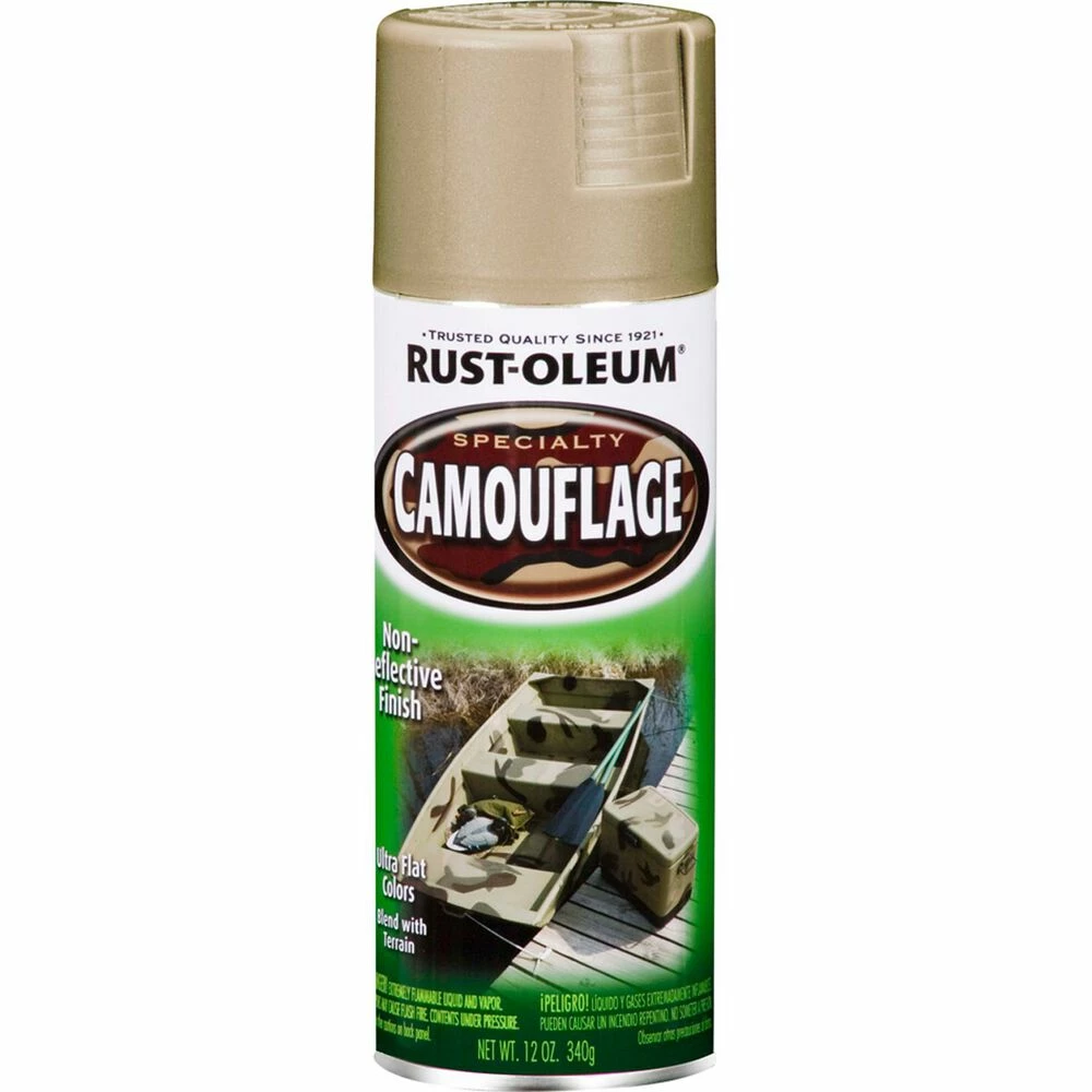 Rust-Oleum Camo Enamel Paint, Sand - 340g 1 Rust-Oleum Camo Enamel Paint, Sand - 340g