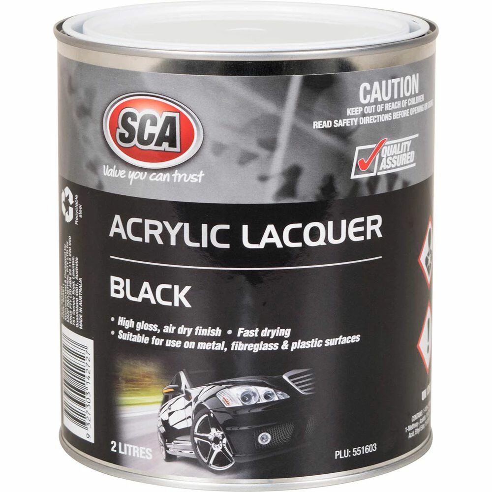 SCA Acrylic Paint, Black - 2 Litre 1 SCA Acrylic Paint, Black - 2 Litre