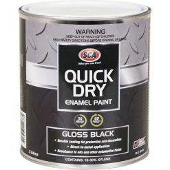 SCA Quick Dry Enamel, Black - 2 Litre