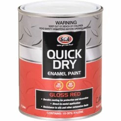 SCA Quick Dry Enamel, Red - 1 Litre