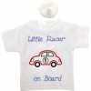 Cabin Crew Kids Little Racer On Board T-Shirt Sign Blue