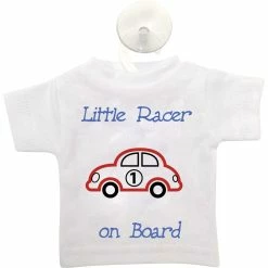 Cabin Crew Kids Little Racer On Board T-Shirt Sign Blue
