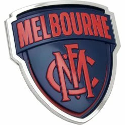 Melbourne Demons AFL Supporter 3D Chrome Logo