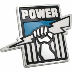Port Adelaide Power AFL Supporter 3D Chrome Logo