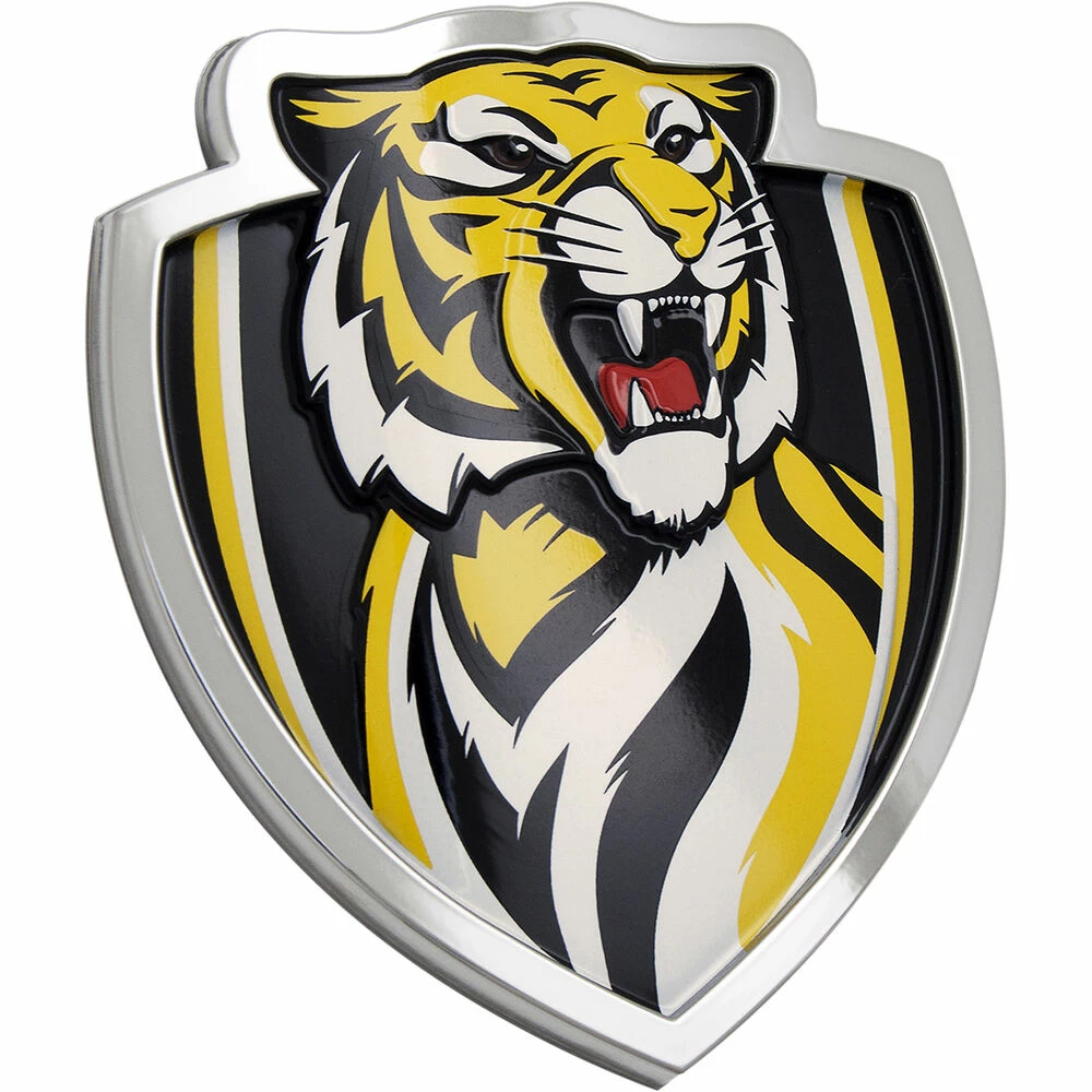 Richmond Tigers AFL Supporter 3D Chrome Logo 1 Richmond Tigers AFL Supporter 3D Chrome Logo