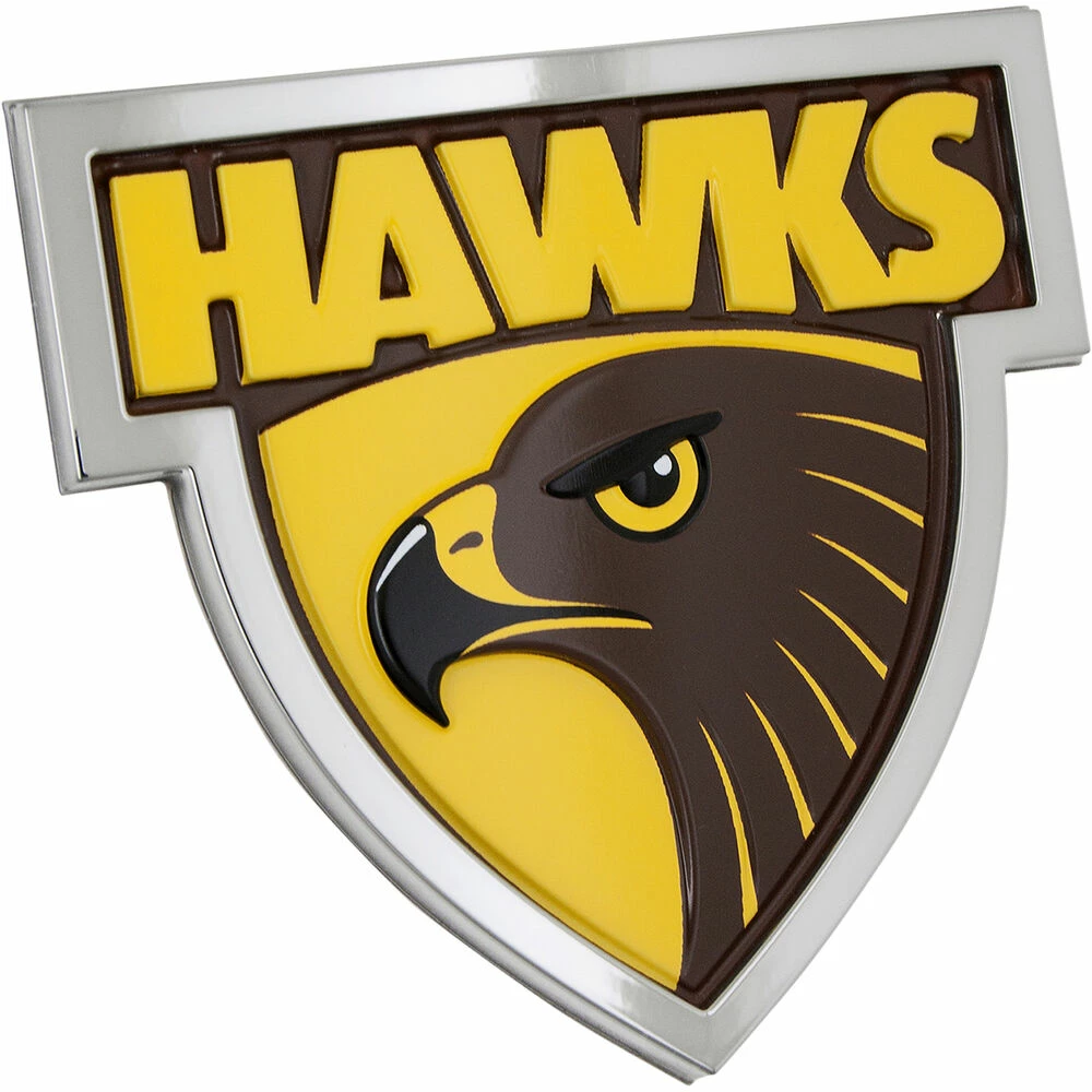 Hawthorn Hawks AFL Supporter 3D Chrome Logo 1 Hawthorn Hawks AFL Supporter 3D Chrome Logo