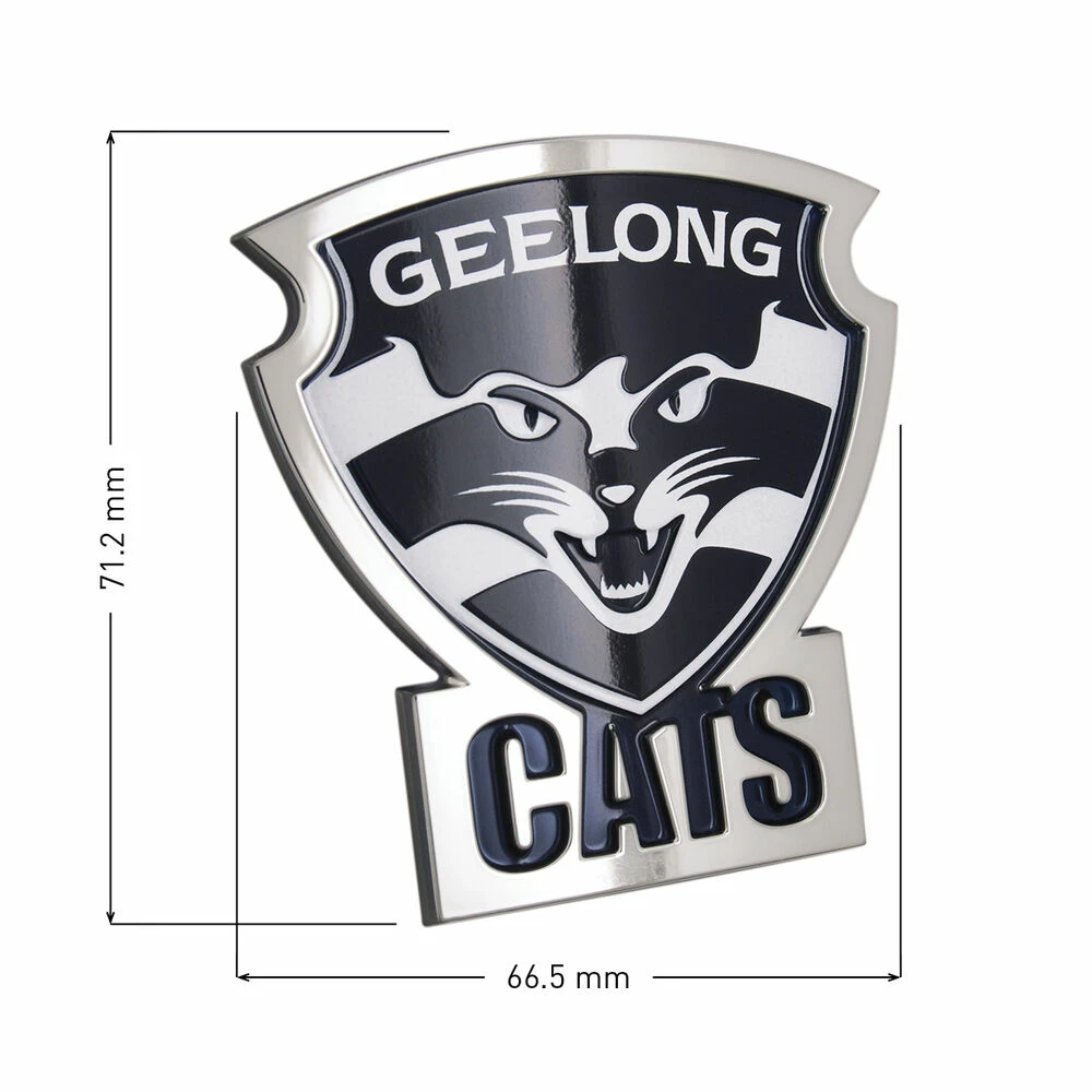 Geelong Cats AFL Supporter 3D Chrome Logo 2 Geelong Cats AFL Supporter 3D Chrome Logo - Image 2
