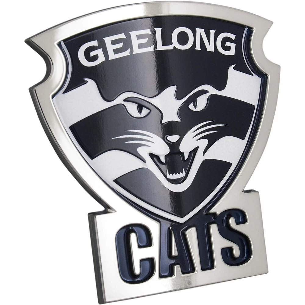 Geelong Cats AFL Supporter 3D Chrome Logo 1 Geelong Cats AFL Supporter 3D Chrome Logo