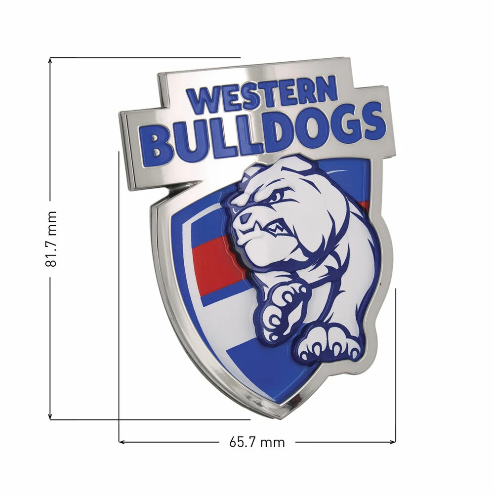 Western Bulldogs AFL Supporter 3D Chrome Logo 2 Western Bulldogs AFL Supporter 3D Chrome Logo - Image 2