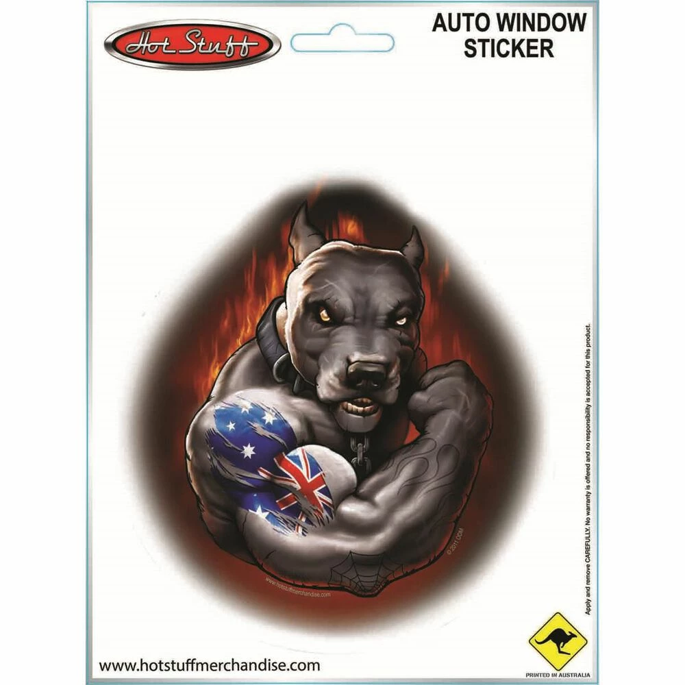 Hot Stuff Sticker Aussie Muscle Bulldog, Vinyl 1 Hot Stuff Sticker Aussie Muscle Bulldog, Vinyl
