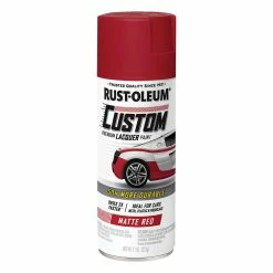 Rust-Oleum Custom Premium Lacquer Paint, Matt Red - 312g