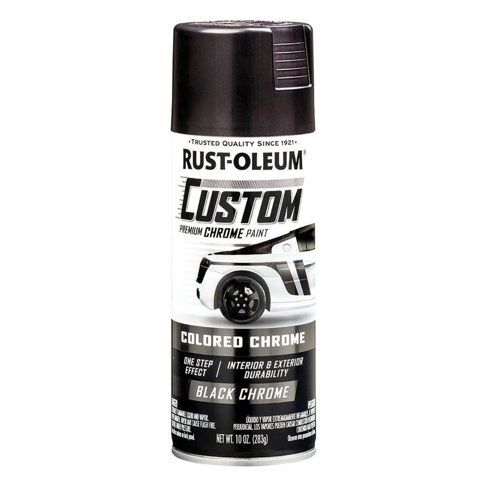 Rust-Oleum Custom Premium Lacquer Paint, Chrome Black - 312g 1 Rust-Oleum Custom Premium Lacquer Paint, Chrome Black - 312g
