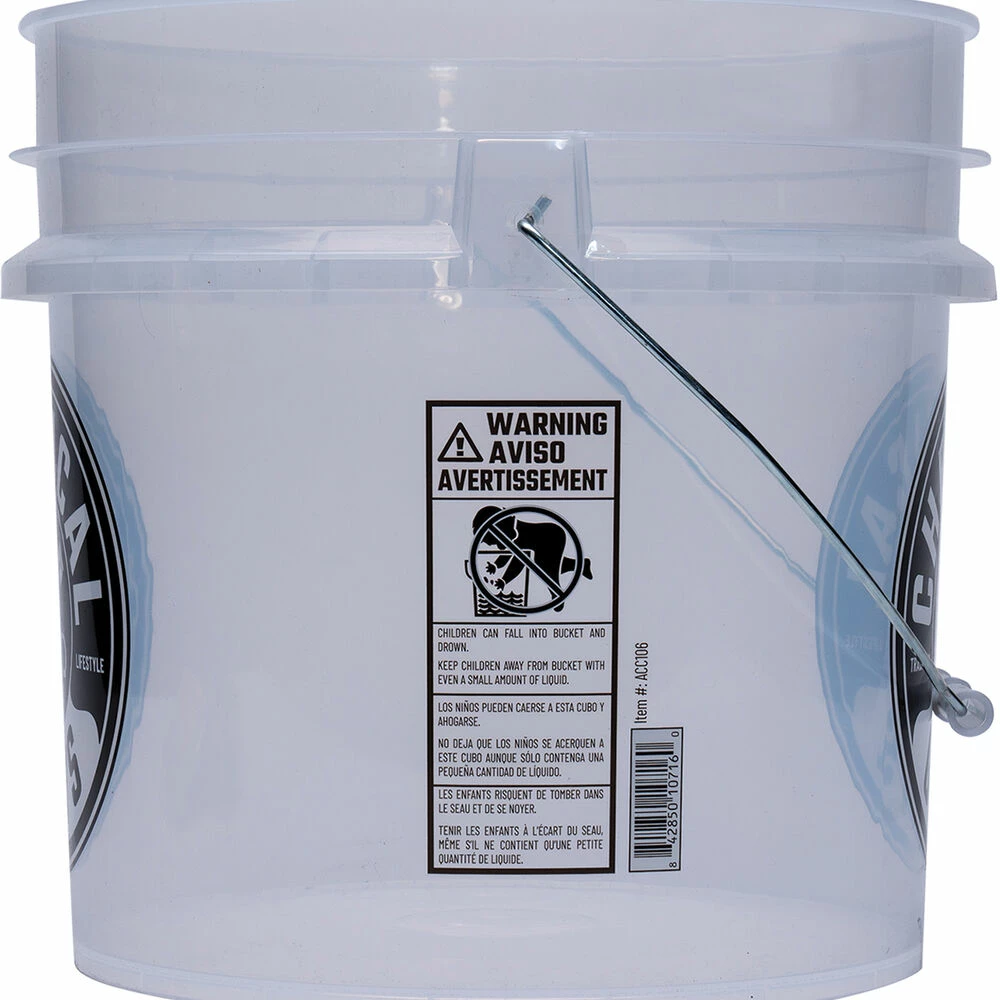 Chemical Guys Ultra Clear Bucket 17 Litre 2 Chemical Guys Ultra Clear Bucket 17 Litre - Image 2