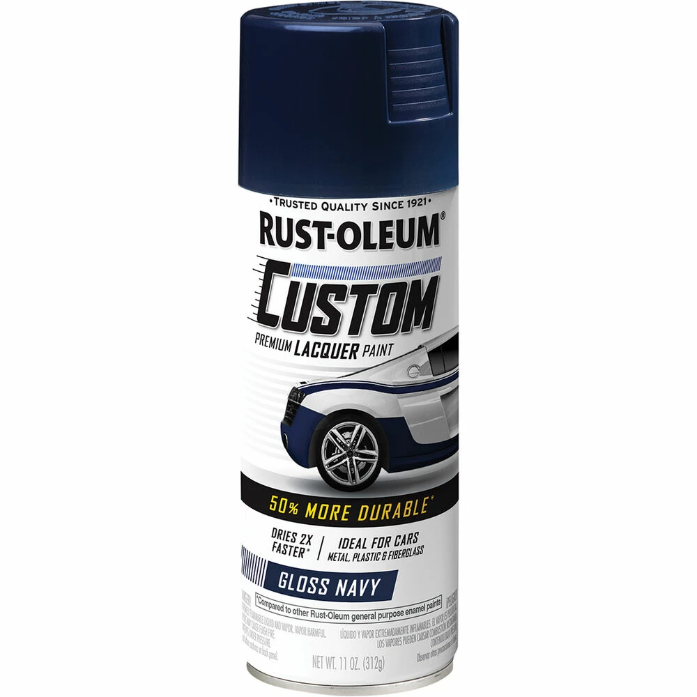 Rust-Oleum Custom Premium Lacquer Paint, Navy - 312g 1 Rust-Oleum Custom Premium Lacquer Paint, Navy - 312g