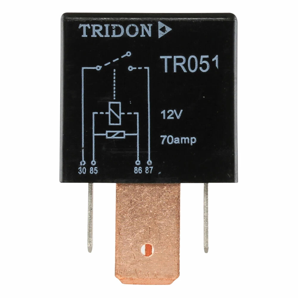 Tridon Relay - 12V 70 Amp 4 Pin, Non Outage - TR051PAC 1 Tridon Relay - 12V 70 Amp 4 Pin, Non Outage - TR051PAC