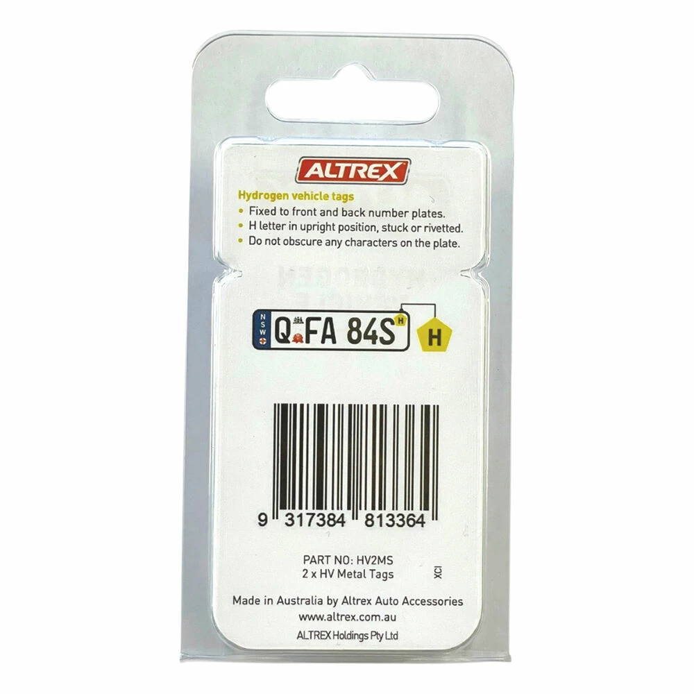 Altrex Hydrogen Vechicle Tags - 2 Pack 2 Altrex Hydrogen Vechicle Tags - 2 Pack - Image 2
