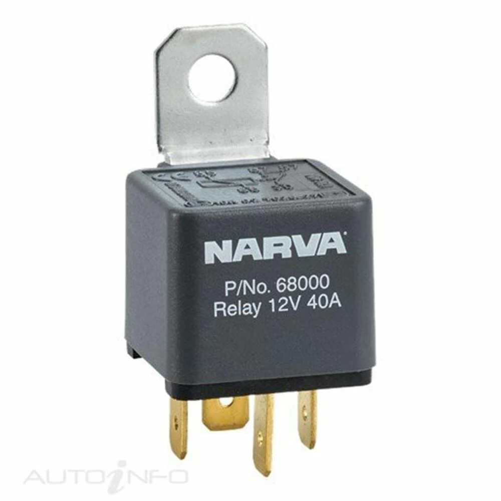 Narva 4 Pin Relay - 40A, 12V 1 Narva 4 Pin Relay - 40A, 12V