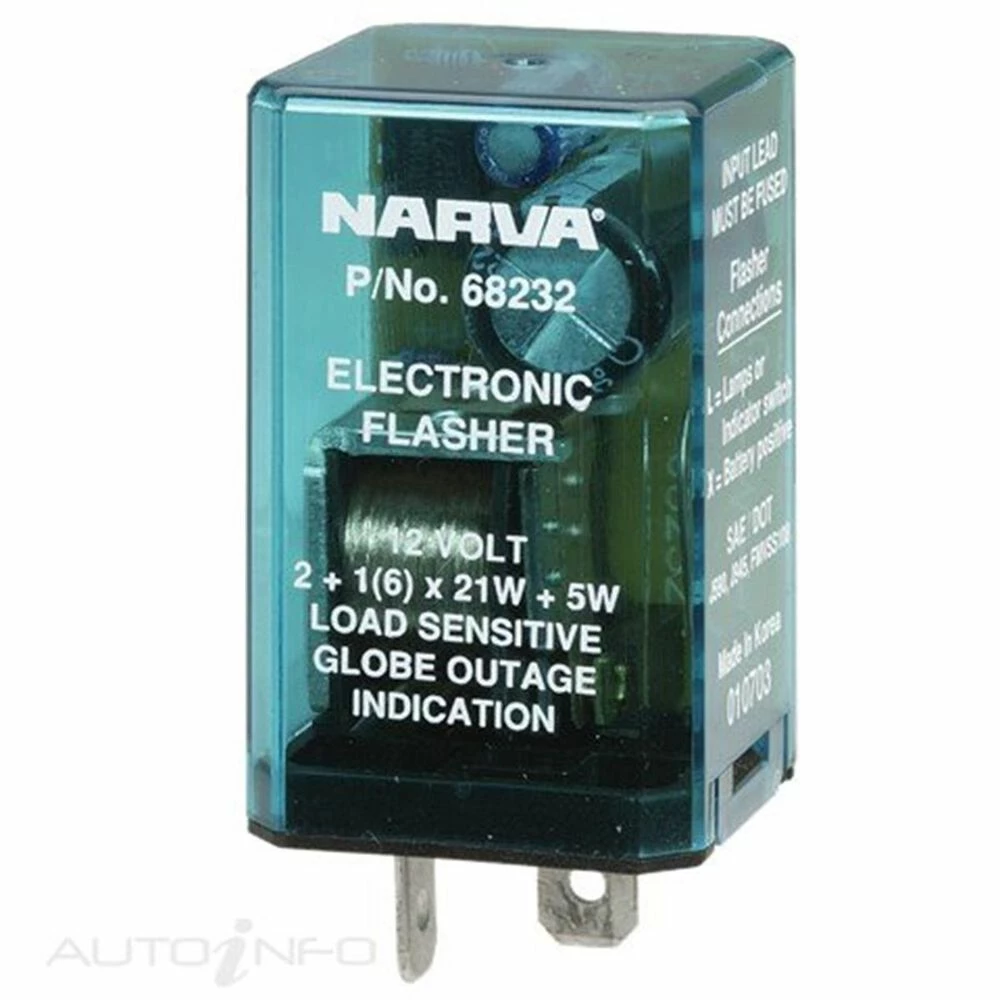 Narva 2 Pin Electronic Flasher - 12V 1 Narva 2 Pin Electronic Flasher - 12V