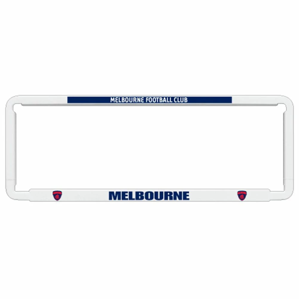 AFL Number Plate Frame Set - Melbourne Football Club, 6 Figure Clear Standard 1 AFL Number Plate Frame Set - Melbourne Football Club, 6 Figure Clear Standard