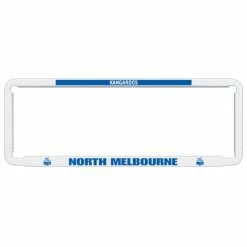 AFL Number Plate Protector - Kangaroos, 6 Figure Clear Standard