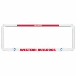 AFL Number Plate Protector - Bulldogs, 6 Figure Clear Standard