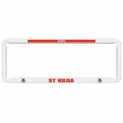 AFL Number Plate Protector - St. Kilda, 6 Figure Clear Standard