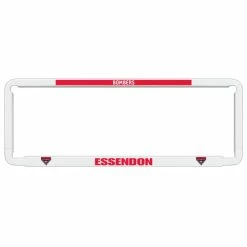 AFL Number Plate Protector - Essendon, 6 Figure Clear Standard
